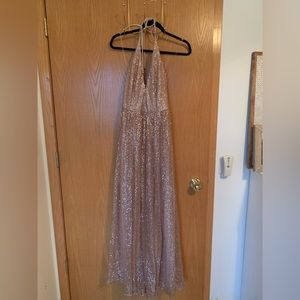 Dusty rose, sequenced dress